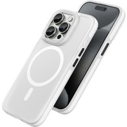 Hoco Premium Series Drop Proof MagSafe Back Cover White (iPhone 15 Pro)