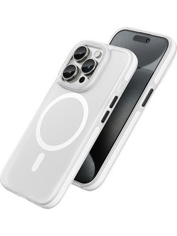 Hoco Premium Series Drop Proof MagSafe Back Cover White (iPhone 15 Pro)
