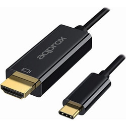 Approx Καλώδιο HDMI Male to USB-C Male 1.2m Black