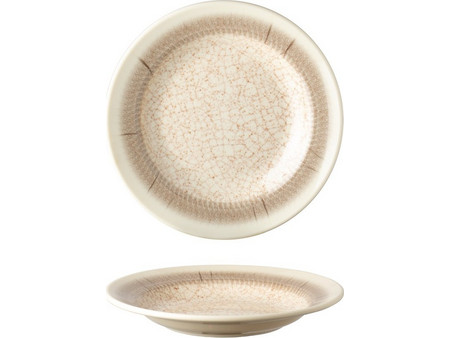 Πιάτα Μελαμίνης Βαθιά Dome Κρεμ 23cm 6τμχ S-3224/ IV