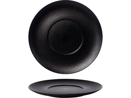 Baralee Πιάτα Ρηχά Πορσελάνης Gourmet Fine Plus Μαύρα 25cm 6τμχ 095044A-L030