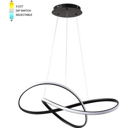 Vito 2026390 Κρεμαστό Φωτιστικό Οροφής Μονόφωτο LED Μαύρο