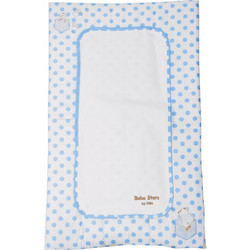 Bebe Stars Stripes Bear Μαλακή Αλλαξιέρα Μωρού Υφασμάτινη 80x48cm Λευκή Γαλάζια