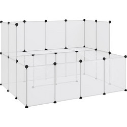 vidaXL Περίφραξη Τρωκτικών Λευκή 143x107x93cm