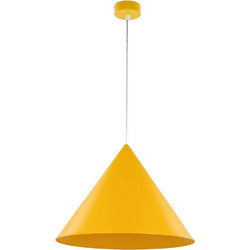 TK Lighting Cono Κρεμαστό Φωτιστικό Οροφής Μονόφωτο E27 Κίτρινο 10090