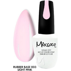 Mixcoco 03 Light Pink Rubber Base Ημιμόνιμο Βερνίκι Νυχιών 15ml