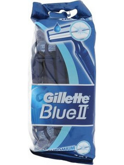 Gillette Blue II Ξυραφάκι μιας Χρήσης με 2 Λεπίδες & Λιπαντική Ταινία 10τμχ
