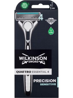 Wilkinson Sword Quattro Essential Ξυραφάκι μιας Χρήσης με 4 Λεπίδες & Λιπαντική Ταινία 1τμχ