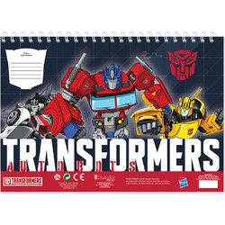 Transformers Διάφορα Σχέδια Μπλοκ Ζωγραφικής A4 40 Φύλλων με Αυτοκόλλητα 483213