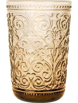 Cryspo Trio Σετ Ποτήρια Νερού Γυάλινα Tiero Brown Καφέ 410ml 6τμχ 5290650