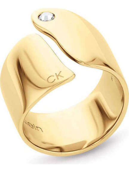 Calvin Klein Γυναικείο Δαχτυλίδι από Ατσάλι Επιχρυσωμένο 35000663