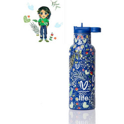 Ecolife X Vasiliki Blue Παιδικό Παγούρι Θερμός Ανοξείδωτο BPA Free Μπλε 500ml