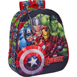 Safta The Avengers Σχολική Τσάντα Πλάτης Νηπιαγωγείου Κόκκινη 8412688553006