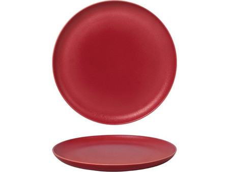 Red Baralee Red Matte Πιάτα Ρηχά Πορσελάνης 21cm 6τμχ 095022A-L060