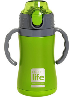 Ecolife Παιδικό Παγούρι Θερμός Ανοξείδωτο BPA Free Πράσινο 300ml