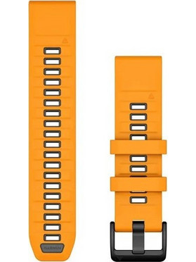 Garmin QuickFit 22 Λουράκι Σιλικόνης Spark Orange / Gray