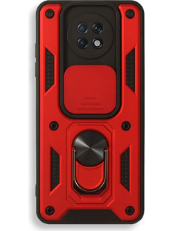 Bodycell Armor Slide Ring Holder Back Cover Red (Xiaomi Redmi Note 9T)