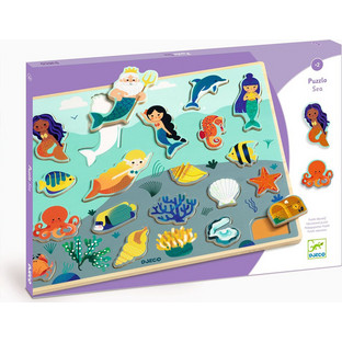 Παιδικό Puzzle Djeco Σφηνώματα Γοργόνες 22 Κομμάτια