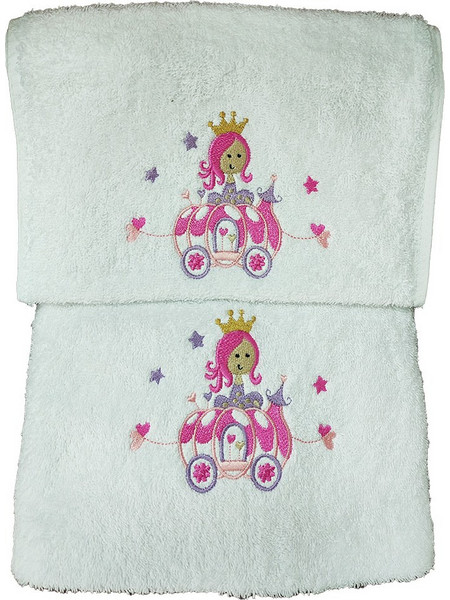 Joli Princess Car Σετ Βρεφικές Πετσέτες 2τμχ 500gr/m²