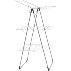 Brabantia 90300183 Πτυσσόμενη Απλώστρα Ρούχων Δαπέδου Μεταλλική 85x66.8x131cm με Μήκος Απλώματος 23m
