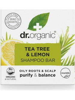 Dr. Organic Tea Tree & Lemon Φυτικό Σαμπουάν για Επανόρθωση για Λιπαρά Μαλλιά 75gr