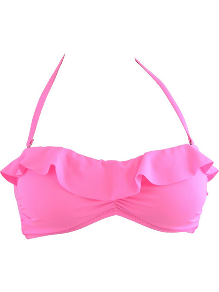 Rock Club Bikini Top Strapless Φούξια BP-2023