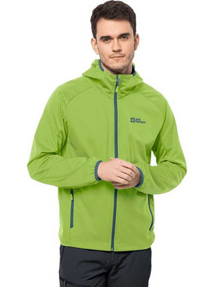 Jack Wolfskin Feldberg Αθλητικό Ανδρικό Μπουφάν Χειμωνιάτικο Softshell Αδιάβροχο Αντιανεμικό Lime 1306922-4150