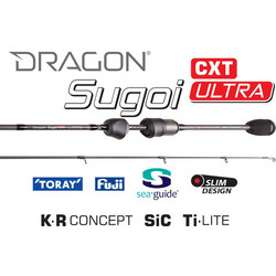 Dragon Sugoi CXT Ultra Καλάμι Ψαρέματος για LRF Carbon Δίσπαστο 1.98m 1-5gr