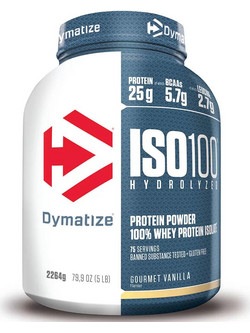 Dymatize ISO100 Hydrolyzed Gourmet Vanilla Πρωτεΐνη Ορού Γάλακτος Γράμμωσης Χωρίς Λακτόζη & Γλουτένη 2.26kg