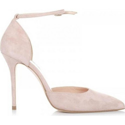 Mourtzi Γόβες Suede με Τακούνι Στιλέτο & Λουράκι Nude 10/100402NS