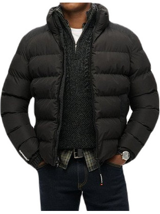 Superdry Ανδρικό Μπουφάν Χειμωνιάτικο Puffer Μαύρο M5011912A-02A