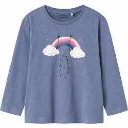 Name It Παιδικό T-Shirt Μακρυμάνικο Μπλε Γκρι 13234705