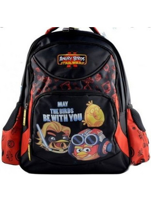 St.Majewski Angry Birds Σχολική Τσάντα Πλάτης Δημοτικού Μαύρη 5903235290572