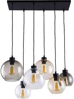 TK Lighting Cubus Κρεμαστό Φωτιστικό Οροφής Πολύφωτο Μαύρο 2164