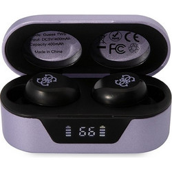 Guess Classic Logo Ακουστικά Bluetooth In Ear Purple