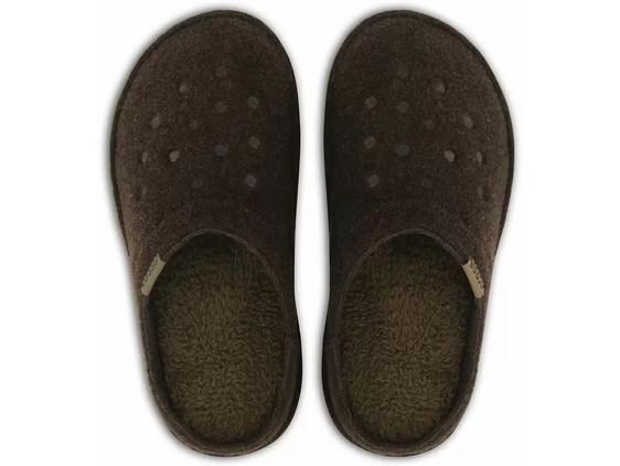 Crocs Classic Χειμερινές Ανδρικές Παντόφλες Ανατομικές Καφέ 203600-23B