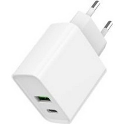 Gembird PDQC20 Φορτιστής χωρίς Καλώδιο με Θύρα USB-A & Θύρα USB-C 20W Power Delivery White