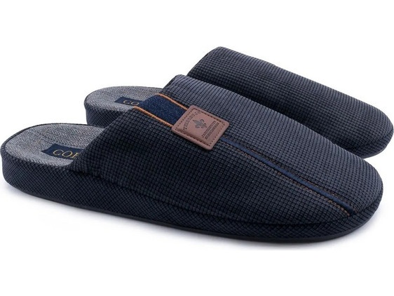 Antrin Χειμερινές Ανδρικές Παντόφλες Navy Μπλε 49DS-32539-2