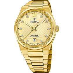 Festina Γυναικείο Ρολόι με Χρυσό Μεταλλικό Μπρασελέ F20058/2