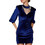 Lynne Mini Φόρεμα για Γάμο / Βάπτιση Βελούδινο Royal Blue 150-511098-2