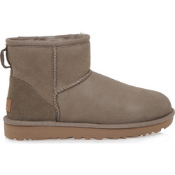 UGG Classic Mini II Γυναικεία Μποτάκια Suede Γκρι με Γούνα 1016222-ALP