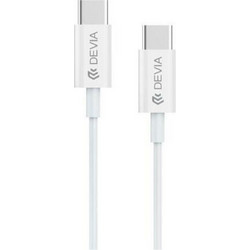 Devia EC042 USB-C to USB-C 60W 1.2m White 6938595325380