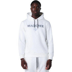Magic Bee Ανδρικό Φούτερ με Κουκούλα & Τσέπες Λευκό MB24501