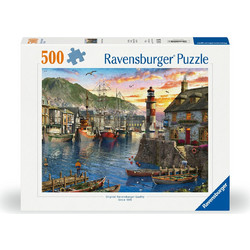 Puzzle Ravensburger Sunrise At The Port 500 Κομμάτια