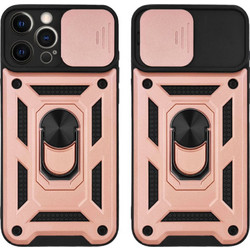 Sonique Ring Armor CamPro Back Cover Rose Gold (iPhone 12 Pro Max)