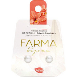 Farma Bijoux Γυναικεία Σκουλαρίκια Καρφωτά από Ορείχαλκο με Πέρλα BEPP6C50