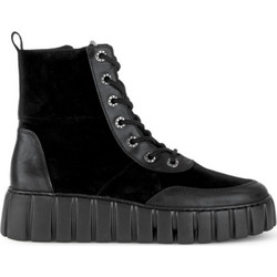 Gabor Γυναικεία Αρβυλάκια Πλατφόρμα Suede Μαύρα 56.485.37