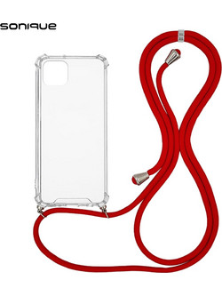 Sonique Armor Clear Back Cover Transparent / Red (iPhone 11)