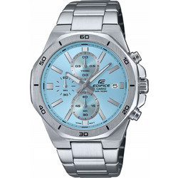 Casio Edifice Ανδρικό Ρολόι Χρονογράφος με Ασημί Μεταλλικό Μπρασελέ EFV-640D-2BVUEF