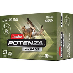 Lambro Potenza Varmint Magnum Φυσίγγια Συγκέντρωσης 12Cal 76mm 54βολα 40gr 10τμχ